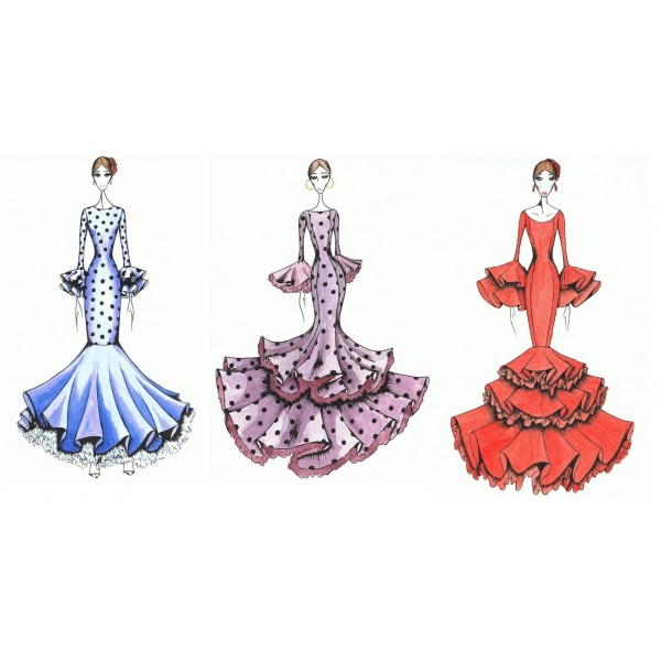 Patrón traje de flamenca a medida
