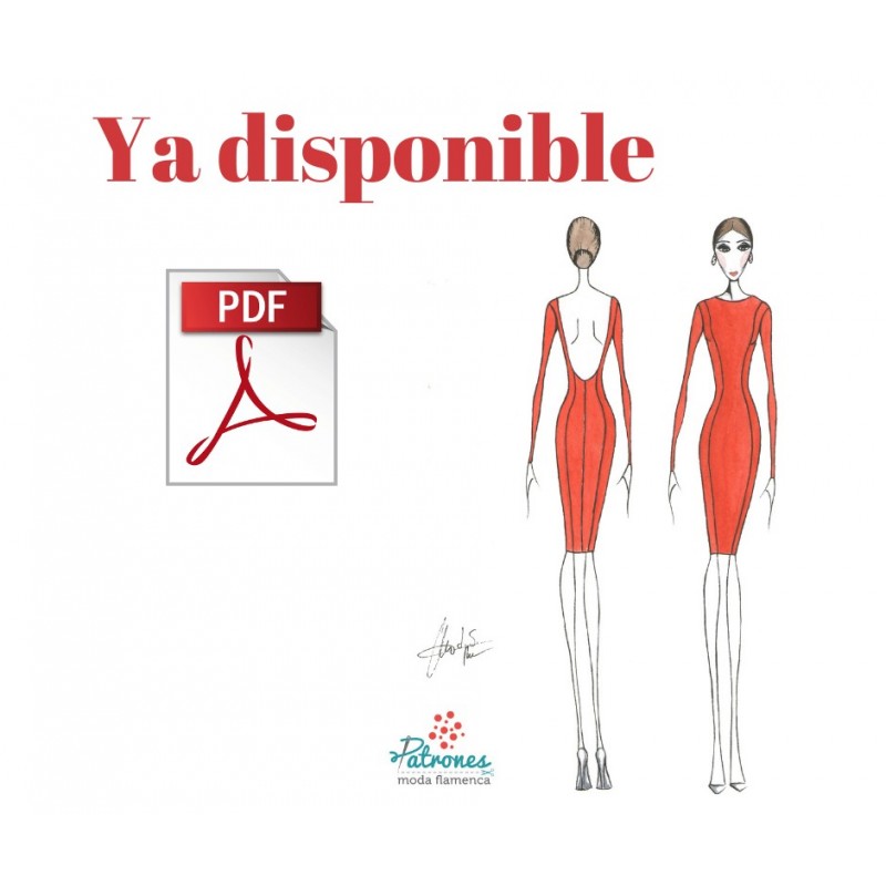 Talla 32, cuerpo a rodillas escote trasero PDF