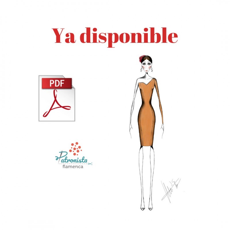 T.48 Base a rodillas con escote asimétrico PDF descargable